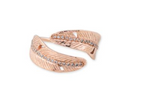Load image into Gallery viewer, Pave Gold Feather Wrap Ring - Millo Jewelry