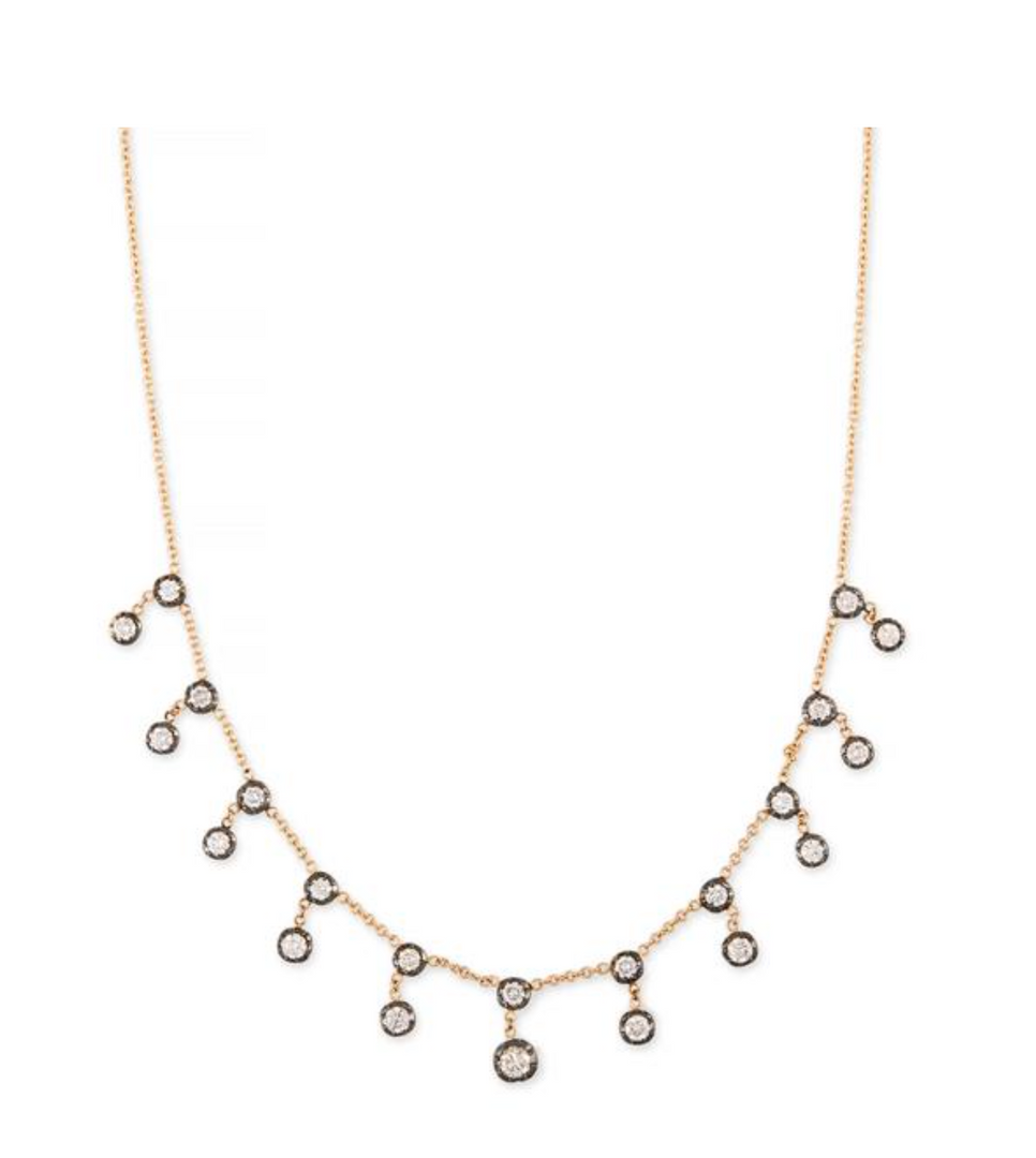 Black Rhodium Sophia Diamond Shaker Necklace - Millo Jewelry