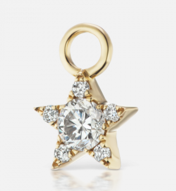 5.5mm Diamond Star Charm - Millo Jewelry