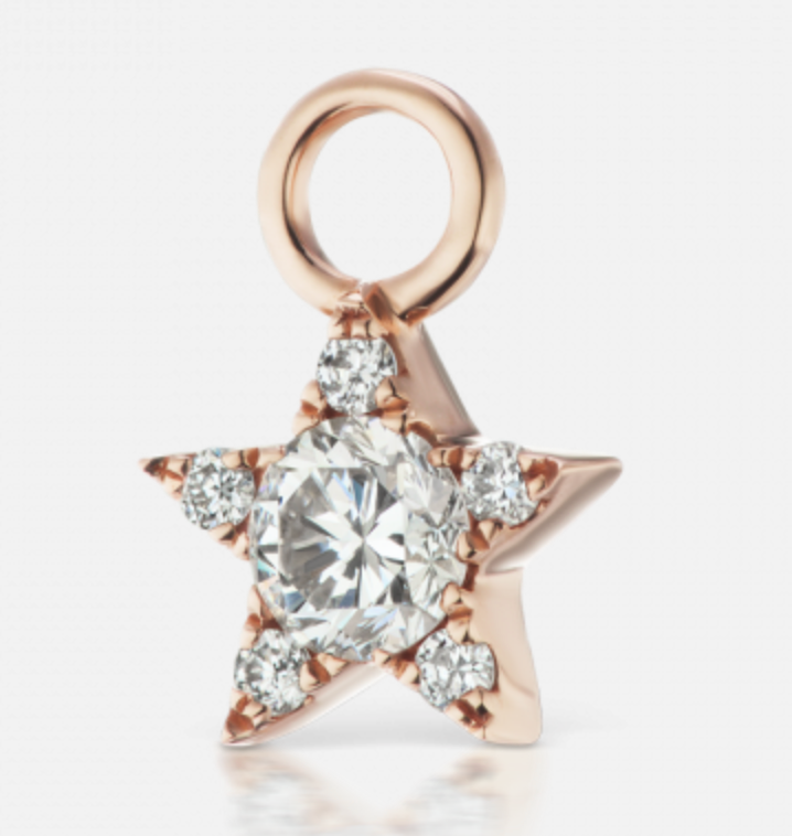 5.5mm Diamond Star Charm - Millo Jewelry