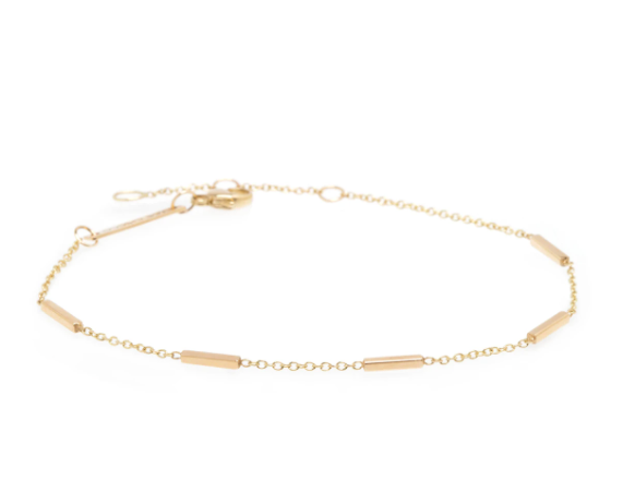 14K HORIZONTAL TINY BARS BRACELET - Millo Jewelry