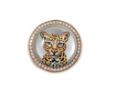 Load image into Gallery viewer, Pave Diamond Cub Mother of Pearl Signet Ring - Millo Jewelry