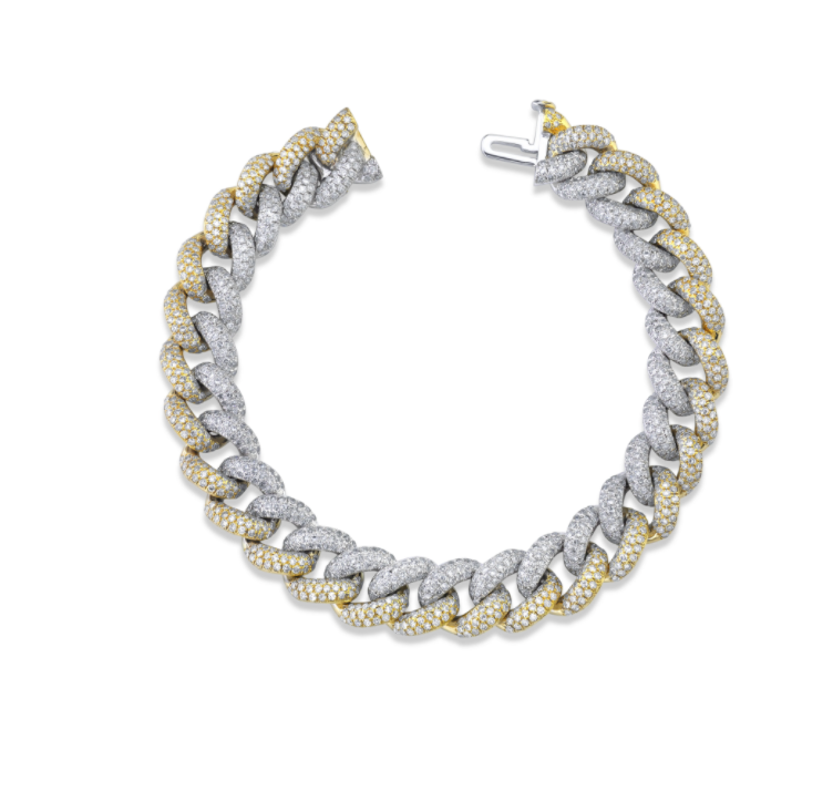 DIAMOND PAVE TWO-TONE ESSENTIAL LINK BRACELET - Millo Jewelry