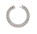 Load image into Gallery viewer, DIAMOND PAVE TWO-TONE ESSENTIAL LINK BRACELET - Millo Jewelry