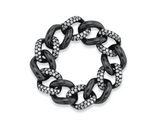 Load image into Gallery viewer, PAVE &amp; CERAMIC MEDIUM LINK RING - Millo Jewelry
