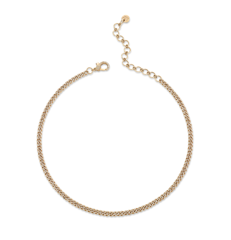 Diamond Pave Baby Link Necklace - Millo Jewelry