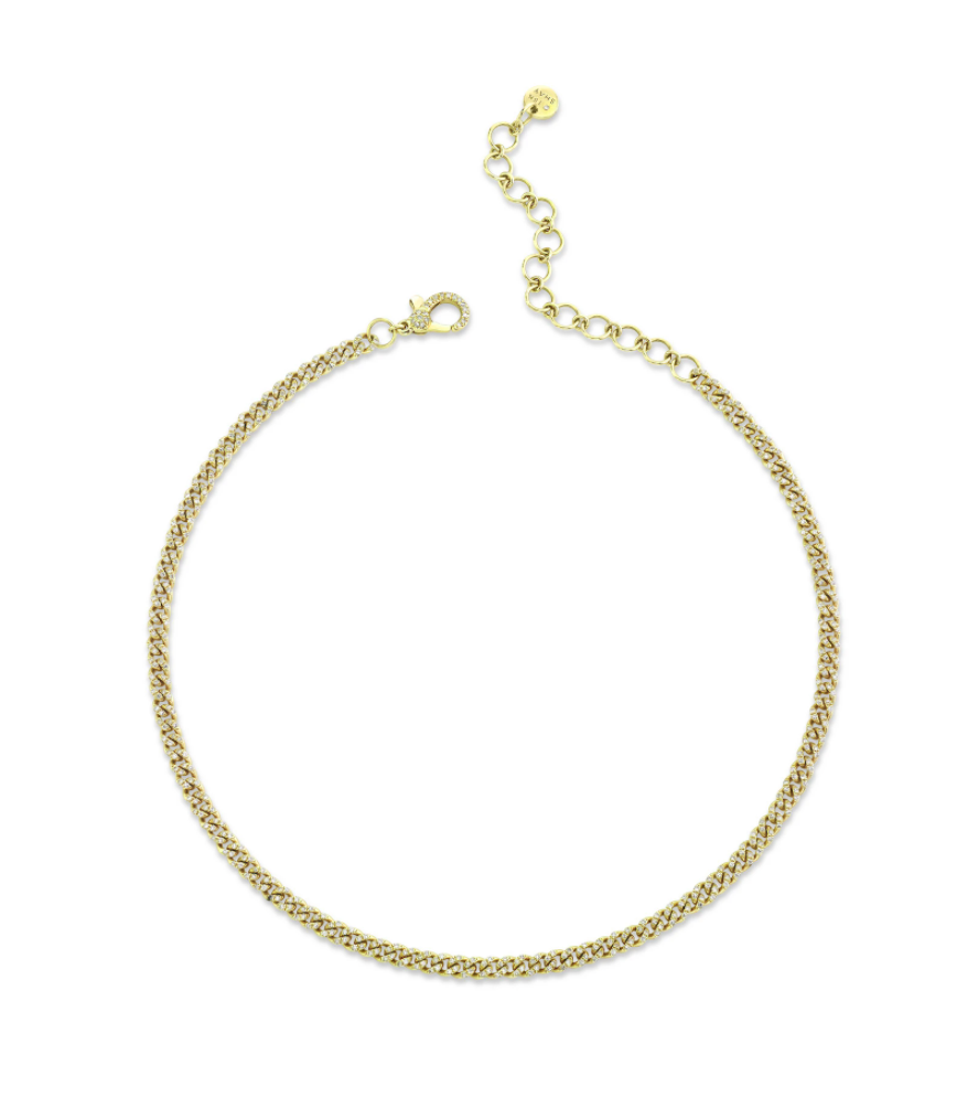 Diamond Pave Baby Link Necklace - Millo Jewelry