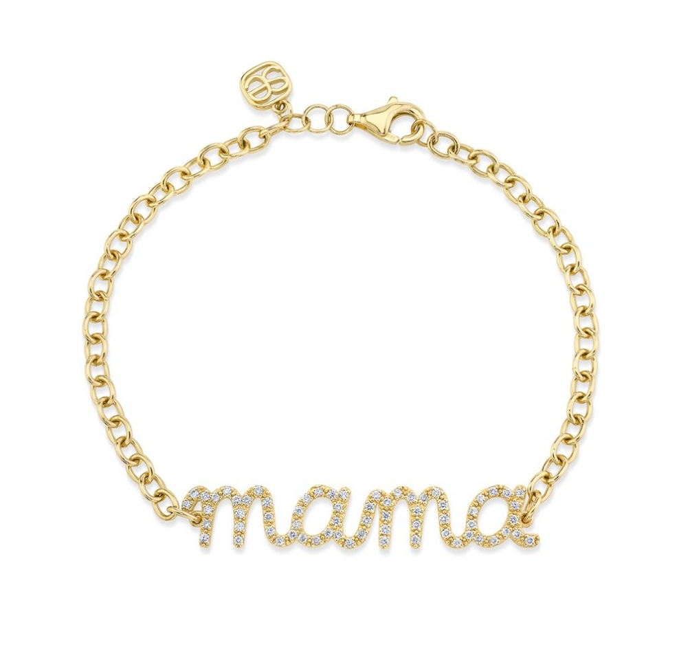 Gold & Diamond Mama Bracelet - Millo Jewelry