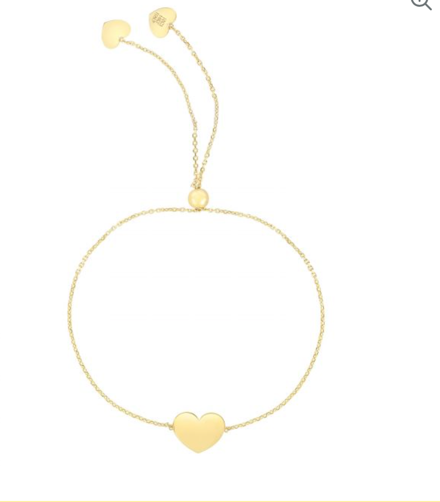 14K Gold Heart Friendship Bracelet - Millo Jewelry