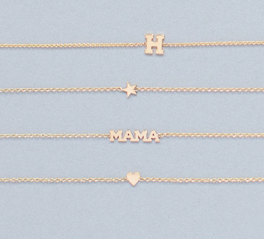 14K ITTY BITTY MAMA BRACELET - Millo Jewelry