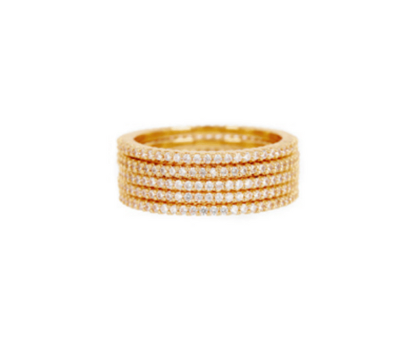 Classique Pave Bands Set - Millo Jewelry