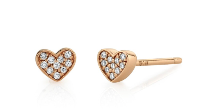 14K GOLD DIAMOND MINI HEART EARRING Single - Millo Jewelry