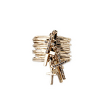 Load image into Gallery viewer, PAVE CROSS SHAKER MULTI WAIF RING - Millo Jewelry
