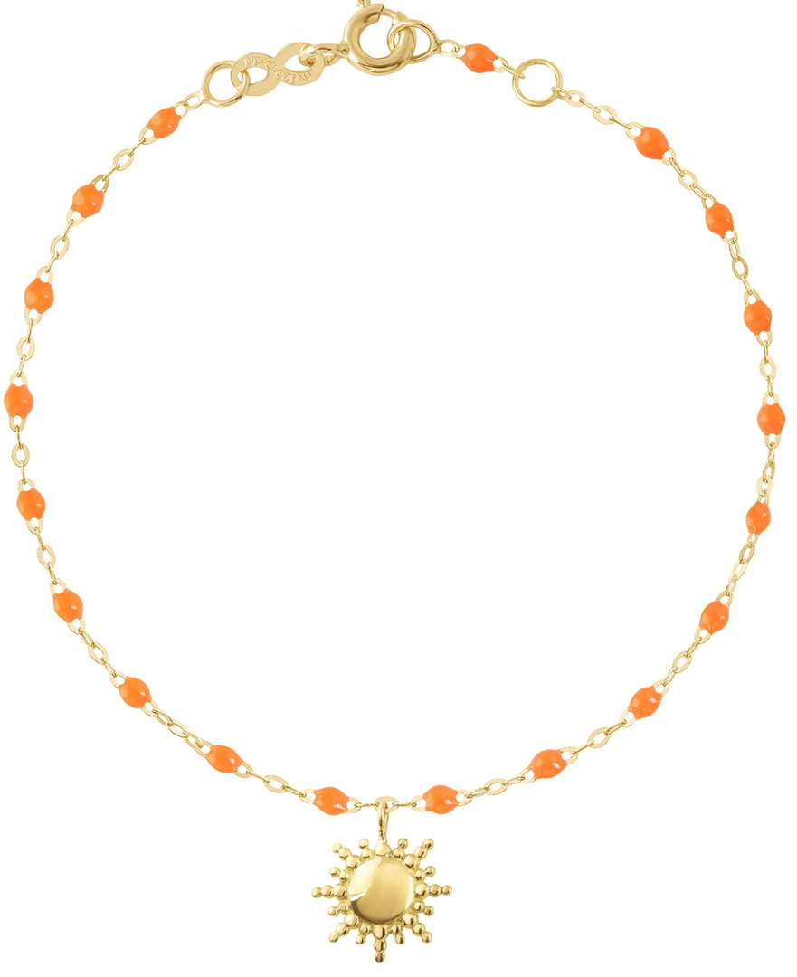 Sun Classic Gigi Orange Bracelet - Yellow Gold 6.7" - Millo Jewelry