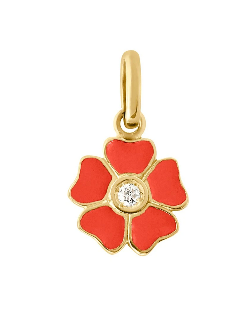 Flower Diamond Pendant - Yellow Gold - Millo Jewelry