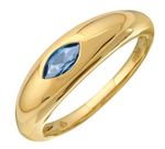 Load image into Gallery viewer, Marquise Stone Dome Ring Blue Topaz - Millo Jewelry
