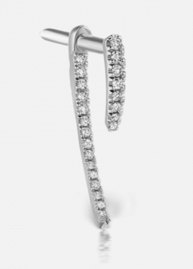 Long Diamond Talon Earstud - Millo Jewelry