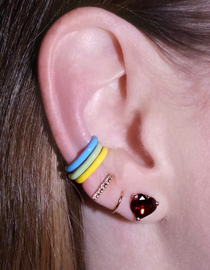 Unicorn Rainbow Enamel Ear Cuff - Millo Jewelry