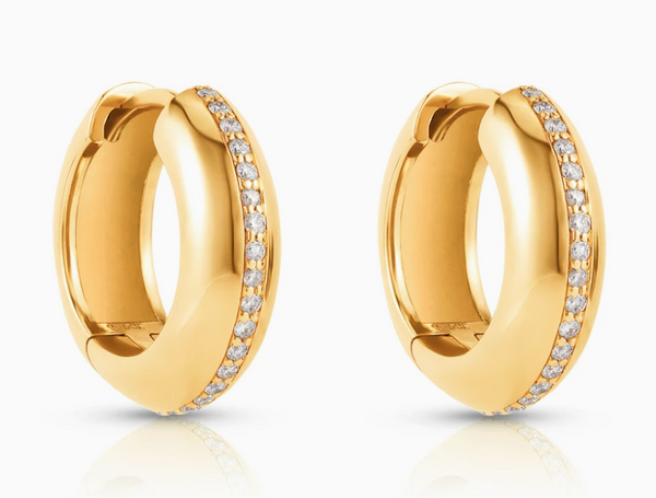 Diamond Bubble Huggies - Millo Jewelry