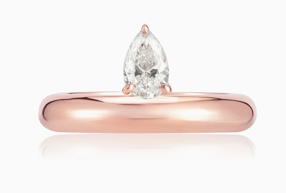 Floating Pear Shape Ring - Millo Jewelry