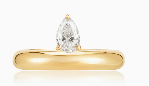 Floating Pear Shape Ring - Millo Jewelry