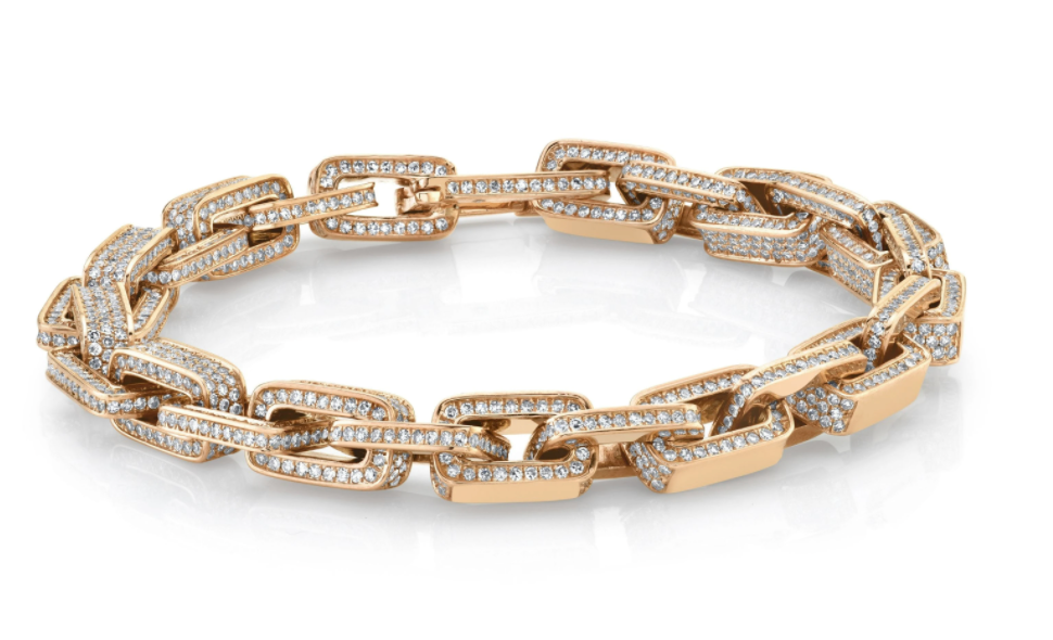 DIAMOND PAVE DECO LINK BRACELET - Millo Jewelry
