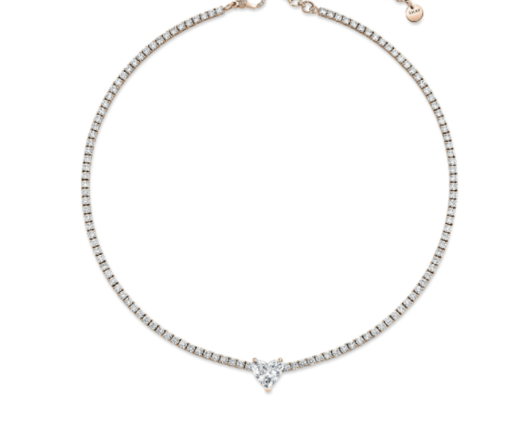 Diamond Heart Tennis Necklace - Millo Jewelry