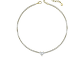 Load image into Gallery viewer, Diamond Heart Tennis Necklace - Millo Jewelry
