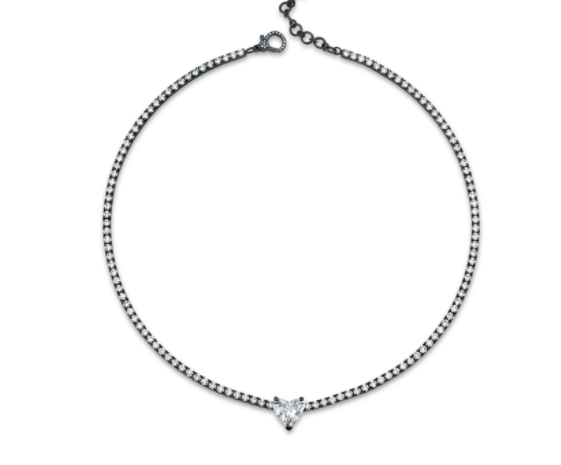 Diamond Heart Tennis Necklace - Millo Jewelry