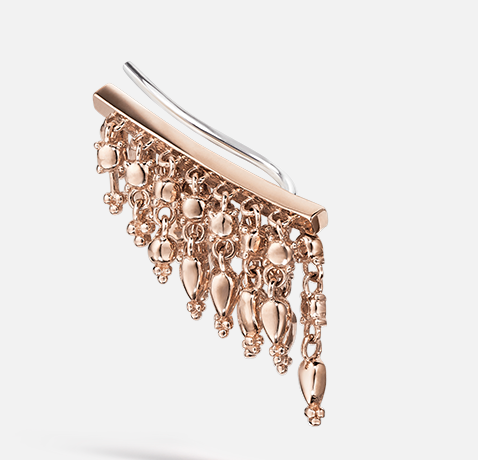18mm Curved Tassel Bar Ear Climber - Millo Jewelry