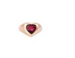 Load image into Gallery viewer, Pink Tourmaline Heart Signet Ring - Millo Jewelry
