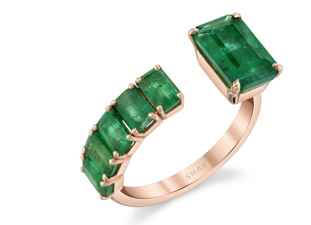 Floating Emerald Ring - Millo Jewelry
