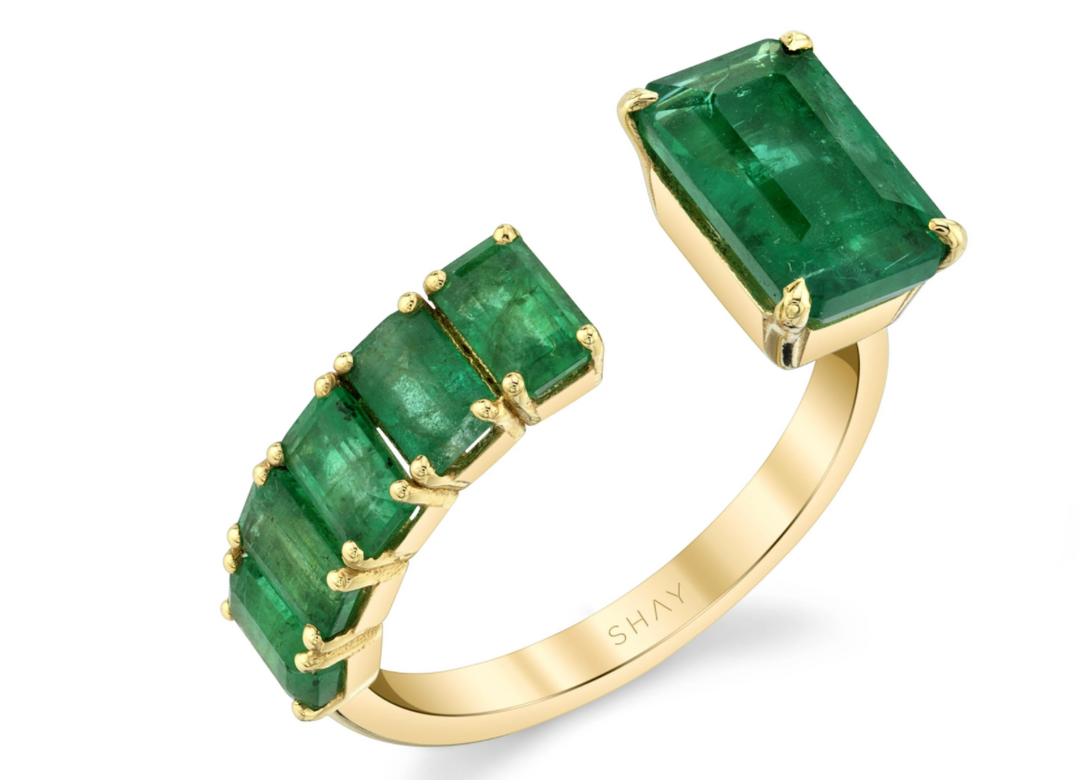 Floating Emerald Ring - Millo Jewelry