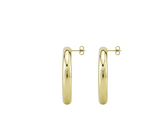 Load image into Gallery viewer, 14K YELLOW GOLD POST BACK TUBE HOOPS - Millo Jewelry
