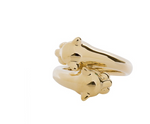 Load image into Gallery viewer, 14K YELLOW GOLD EMERALD PANTHER RING - Millo Jewelry
