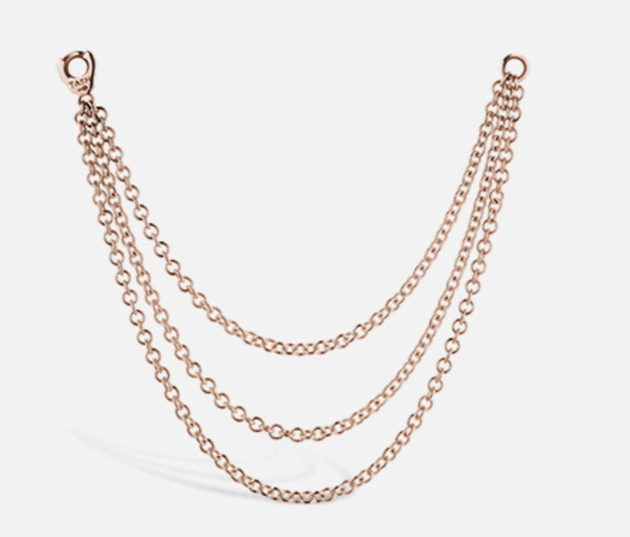Long Triple Chain Connecting Charm - Millo Jewelry