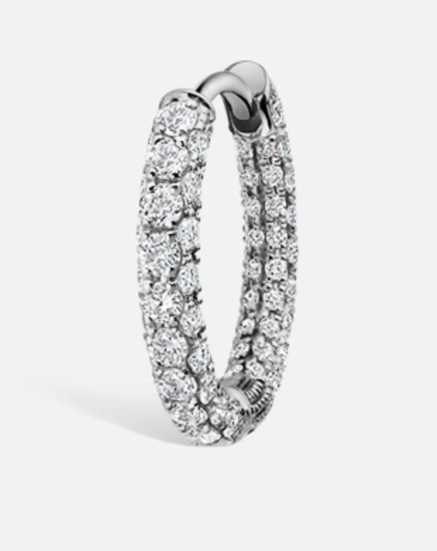 9.5mm Diamond Five Row Pavé Ring (Bottom Hinge) - Millo Jewelry