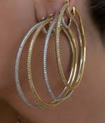 Load image into Gallery viewer, Stardust Pave Hoops - Millo Jewelry
