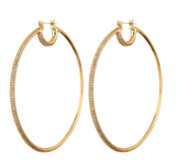 Stardust Pave Hoops - Millo Jewelry