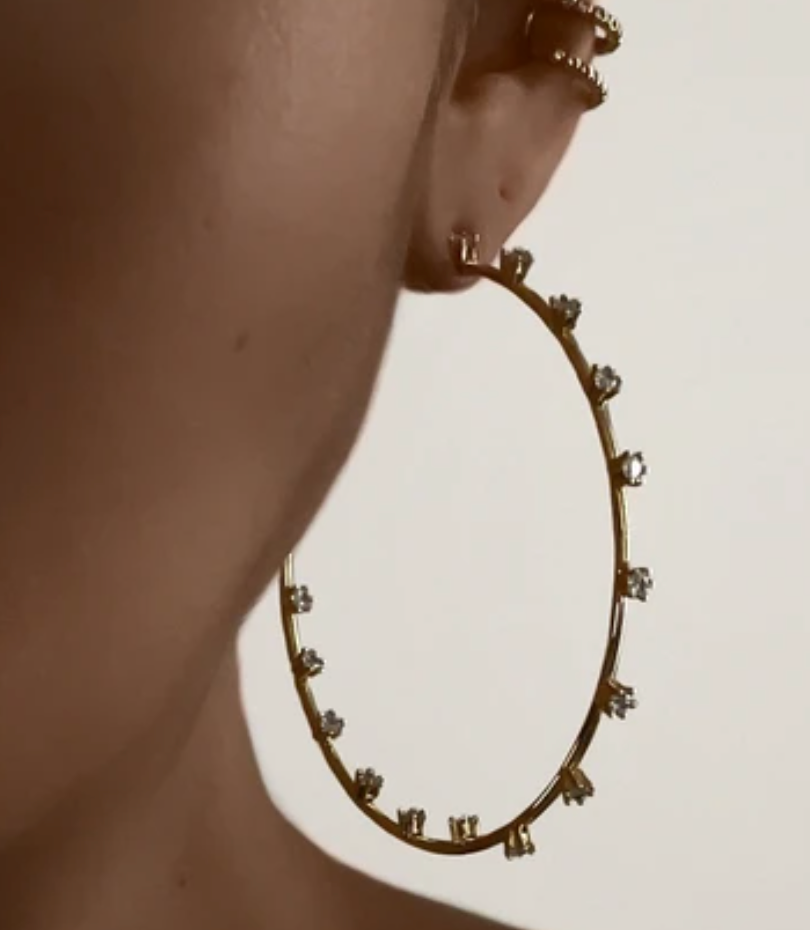 Stardust Statement Hoops - Millo Jewelry