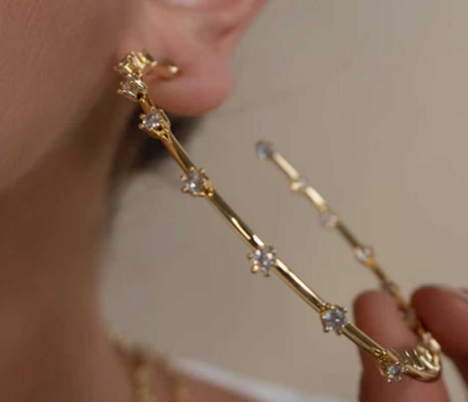 Stardust Statement Hoops - Millo Jewelry