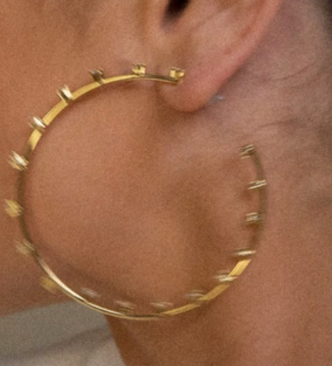 Stardust Statement Hoops - Millo Jewelry