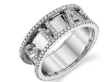 Load image into Gallery viewer, 18K Diamond Nameplate Customizable Ring - Millo Jewelry
