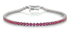 Load image into Gallery viewer, 18K Mini Pink Sapphire Tennis Bracelet - Millo Jewelry
