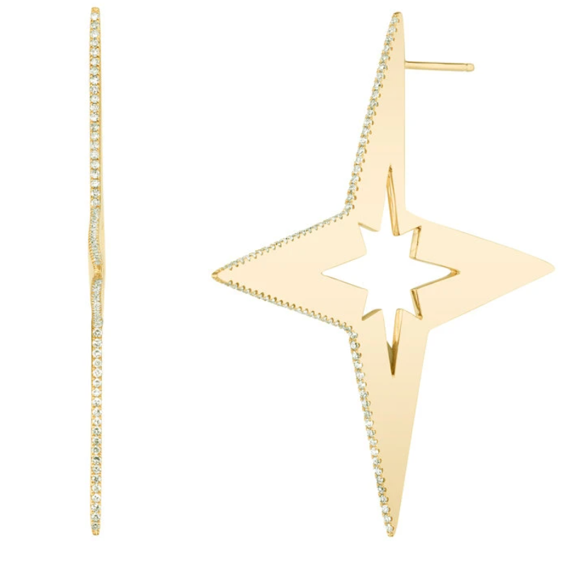 Large Cutout Star Earrings - Millo Jewelry