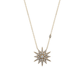 Load image into Gallery viewer, 18KY Diamond Starburst Necklace - Millo Jewelry