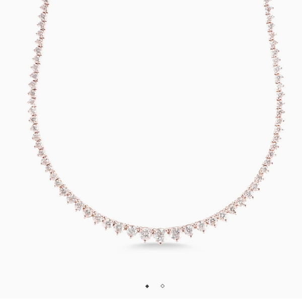 6.50ct Graduated Tennis Necklace - Millo Jewelry