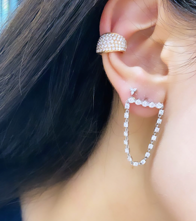 Bar loop earring - Millo Jewelry