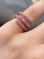 Load image into Gallery viewer, PINK SAPPHIRE PINKY COIL RING - Millo Jewelry
