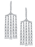 Load image into Gallery viewer, Diamond Chandelier Earrings White Gold - Millo Jewelry